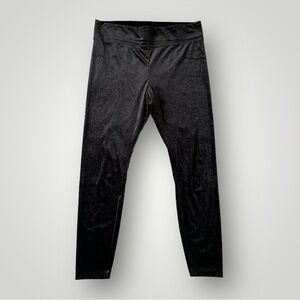 A New Day Velvet Leggings Women Size XL Black